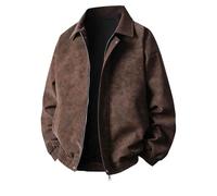 Générique Blousons Homme Parka Décontracté Manteaux Homme Décontracté Blousons Régulière Veste Extérieure Manteau Classique Manteaux Régulière Habit Confortable Doudoune Doux Extérieure Café 3XL