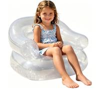 Générique Blow Up Chair - Portable Inflatable Seat for Camping Beach Relaxation | Thickened PVC Material with Waterproof, Lightweight Lounge Furniture for Poolside Indoor Outdoor Activities, 50x40cm