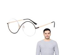 Générique Blue Light Glasses, Anti Computer Blue Eye Glass, Half Frame Eyewear Everyday Fashion, Lightweight Comfortable Design, Clear Vision Protection, Ideal for Reading, 14x5.5x4.5cm