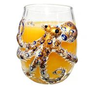 Générique Blue Ring Octopus Glass - Handmade Marine Glassware | Water Cup