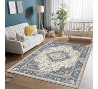 Générique BlueTapis Antidérapant Durable, 40 x 60 cmDoux et Lavable Facile à Entretenir pour Salon Chambre véranda - Style Victorien Rétro Motif Noble Légère Ornament Concevoir