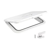 Générique Boat Hatch - Hâtch Deck with Detachable | Boat White Circular Inspection Hâtch, Marine Deck Access Hatch with 180° Lid Hinge and Non-Slip, All-Weather Rectangle Yacht RV Böat