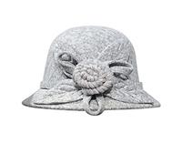 Générique Bob Enfant Fille Femmes Automne et Hiver Fleurs Haut Rond Casquette de Bassin de pêcheur décontracté Petit Chapeau Melon Bonnet Ski Fille 6 Ans (Grey, M)