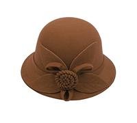 Générique Bob Enfant Fille Femmes Automne et Hiver Fleurs Haut Rond Casquette de Bassin de pêcheur décontracté Petit Chapeau Melon Bonnet Ski Fille 6 Ans (E, M)