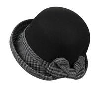 Générique Bob Fille Chapeau de pêcheur décontracté en de dôme pour Femmes, Petit Chapeau Melon, Automne et Hiver Capuchon avec Visière Enfant (Black, M)