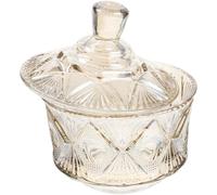 Générique Bocal à Bonbons Cubique en Verre Couvercle Hermétique Petit Format Teinté Récipient de Rangement Cuisine et Maison Boîte de Conservation pour Sucre Thé et Épices