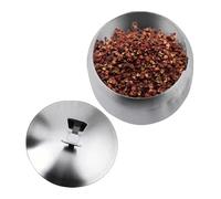 Générique Bocal à Épices en Acier Inoxydable, Pot À Assaisonnement Et Condiment Pour Café Avec Couvercle Et Cuillère, Organisateur de Cuisine pour Sel, Poivre, Cuisine, Barbecue, Camping