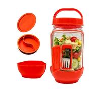 Générique Bocal À Salade - Boîte Repas Avec Ouverture Latérale - Boîte Salade Portable - Pour Femmes Végétariennes Hommes Étudiants Voyageurs Personnes au Régime Bureau Gym Voyage École