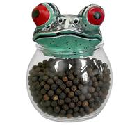 Générique Bocal Grenouille Ensorcelée - Contenant à sel - Pot à épices en verre,pour salon chambre bureau appartement placard étagères cuisiniers amateurs préparation de repas collectionneurs