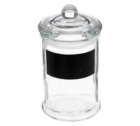 bocal en verre 35cl avec sticker noir - jja 125257 Noir G