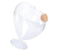 Générique Bocal Verre Forme Cœur avec Bouchon Pot de Rangement Transparent pour Bonbons Fruits Secs Snacks et Décoration Maison