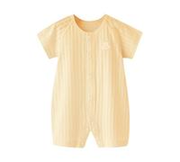 Générique Bodies bébé Combinaison de Nuit Infant Pyjama Ensemble Body col Rond Tenue en Coton uni Tenues pour rentrer Nouveau-né Unisexe