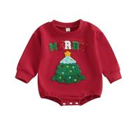 Générique Body Bebe 0-3 Mois, Ensemble Noel Bebe Garcon Deguisement Garcon Barboteuse GarçOn Chapeau Ensemble Fille BéBé NoëL Costume Set Pour DéCoration PèRe De NoëL SoiréE