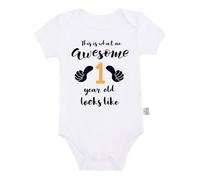 Générique Body Bébé Garçon Doux, Grenouillère 1er Anniversaire, Combinaison Quotidienne Confortable en Jersey pour Les Jeux Et La Détente