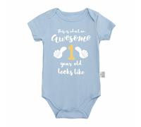 Générique Body Bébé Garçon Doux, Grenouillère 1er Anniversaire, Combinaison Quotidienne Confortable en Jersey pour Les Jeux Et La Détente