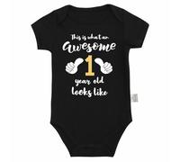 Générique Body Bébé Garçon Doux, Grenouillère 1er Anniversaire, Combinaison Quotidienne Confortable en Jersey pour Les Jeux Et La Détente