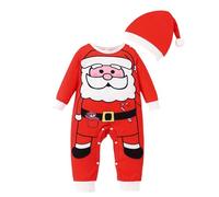 Générique Body Bébé Garçon Fille Noël, Body Bébé Garçon Fille Noel Bebe Grenouillères, Imprimé Père Noël Pyjama NoëlBebe Jumpsuit Deguisement Enfants pour 0-18 Mois VêtementBébé de Noel