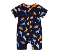 Générique Body Bébé Imprimé, Combinaison Manches Courtes Double Zip, Grenouillère Été Ramper, Costume avec Motif d'animaux pour L'intérieur Et Le Jardin