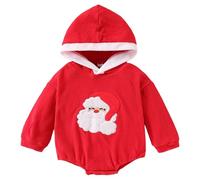 Générique Body Bebe Noel 0-3 Mois, Tenue Pere Noel Bebe Garcon Pyjama Pere Combinaison BéBé BéBé Deguisement VêTements Naissance Vetements Fille 0-24 Mois / 3Pcs GarçOns Filles