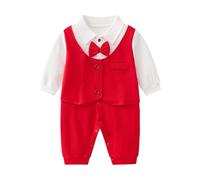 Générique Body De Cérémonie pour Bébé Garçon, Body À Manches Longues Style Smoking, Tenue De Soirée, Vêtement Élégant pour La Naissance