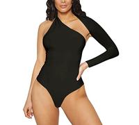 Générique Body Femme Manche Longue Bodysuit Top Haute Élasticité Haut Y2K Justaucorps avec String Pantalon Fit Pilates,Combinaison Femme Chic Pantalon Slim Conservatrice