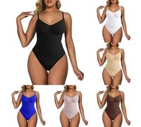 Générique Body Gainant Femme Ventre Plat Gaine Amincissante Sculptant String Shapewear Bodysuit Invisible Minceur Élastique (001 Noir, XXL)