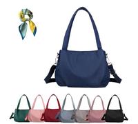 Générique Body Light and Versatile Casual Bag, Large Capacity Nylon Waterproof Crossbody Bag,Multi-Pocket for Women (dark blue)