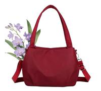 Générique Body Light and Versatile Casual Bag, Large Capacity Water-Resistant Nylon Crossbody with Multi-Pocket for Women Daily (Red)