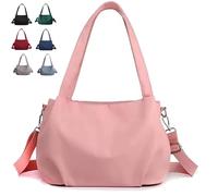 Générique Body Light and Versatile Casual Bag, New All-Weather Nylon, Convertible Shoulder/Crossbody for Gym/Commute (Pink)