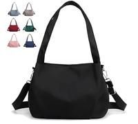 Générique Body Light and Versatile Casual Bag, New All-Weather Nylon, Convertible Shoulder/Crossbody for Gym/Commute (Black)