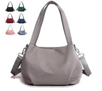 Générique Body Light and Versatile Casual Bag, New All-Weather Nylon, Convertible Shoulder/Crossbody for Gym/Commute (Gray)