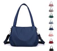 Générique Body Light and Versatile Casual Bag, Nylon Waterproof Shoulder Crossbody Bag, Multiple Pockets, for Women Travel (Dark Blue)