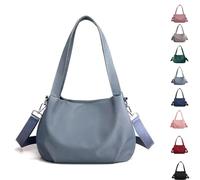 Générique Body Light and Versatile Casual Bag, Nylon Waterproof Shoulder Crossbody Bag, Multiple Pockets, for Women Travel (Sky Blue)