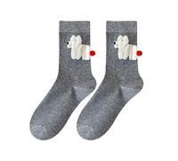 Générique Body manches longues pour femme, body en résille, haut col montant, string, top de soirée Chaussettes Chauffantes tooth (Light Gray, One Size)