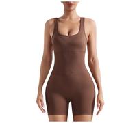 Générique Body Manches Longues pour Femme, Body en résille, Haut col Montant, String, Top de soirée Combinaison De Travail Double Fermeture (Khaki, M)
