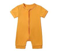 Générique Body Naissance Uni Zip, Combinaison Fibres Végétales Naturelle, Grenouillère Été en Lin Et Coton pour Les Jours Chauds en Extérieur