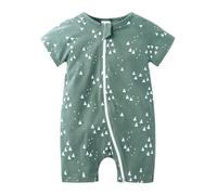 Générique Body Ramper Bébé, Grenouillère Imprimé Double Zip Manches Courtes Été, Combinaison en Coton pour Les Explorations À Quatre Pattes