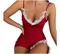 Générique Body Sexy Femme Érotique - Lenceria Extreme Sexy Dessous Sexs Color Negro Mujeres Sexy Liguero Lencería Sex Bra and Panty Sets (Red XXL)