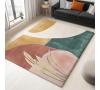 Générique Bohème Minimaliste en Blocs de Couleurs Tapis Antidérapant et léger, 80 x 150 cm Tapis Poil Ras Doux Lavable, Couleur Minimalisme pour Cuisine Salle à Manger Chambre Adulte et Ado entrée