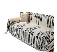 Générique Boho Couch Cover, Chenille Sofa Covers, Couch Covers for 2 Cushion Couch Sofa Pet Friendly, Fall Decor for Home, Washable Blanket. (Black2,71 * 51in)