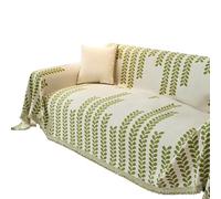 Générique Boho Couch Cover, Chenille Sofa Covers, Couch Covers for 2 Cushion Couch Sofa Pet Friendly, Fall Decor for Home, Washable Blanket. (Green2,71 * 118in)