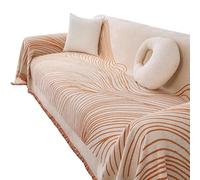Générique Boho Couch Cover, Chenille Sofa Covers, Couch Covers for 2 Cushion Couch Sofa Pet Friendly, Fall Decor for Home, Washable Blanket. (Orange4,71 * 118in)