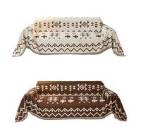 Générique Boho Couch Cover, Chenille Sofa Covers, Couch Covers for 2 Cushion Couch Sofa Pet Friendly, Fall Decor for Home, Washable Blanket. (Brown3,71 * 181in)