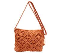 Générique Boho Crossbody Handbag Minimalist Tassel Women's Clutch Retro Cotton Rope Woven Bag Vacation Summer Beach Stylish Purse (Orang)