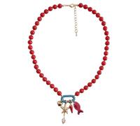 Générique Boho Fish Necklace - Summer Colorful Beaded Coastal Jewelry
