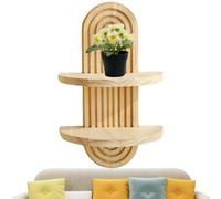 Générique Boho Shelves, Aesthetic Floating Shelve for Wall, Decorative Rainbow Arch Modern Candle Holder, Vintage Bookshelf Stand for Laundry Apartment Entryway Closet Vanity Desk Bar