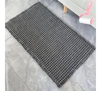 Générique Boho Woven Modern Bath Mat Non Slip, Strong Absorbent Bathroom Mat with Tassels, Solid Color Small Plaid Shower Mats for Kitchen Laundry Farmhouse Decorate