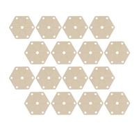 Générique Bois Carte de Tissage à 7 Trous 24 Pièces Hexagonale | Bois Kaki, Marquages de Surface, Bords Lisses, Démonstrations en Classe, Jouets et Couvertures