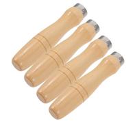 Générique Bois Poignée de Fichier de Remplacement Manche Bois, 4 Pièces | Surface Polie sans Bavures, Prise Antidérapante, Fixation Sûre, pour File, Bois, Bricolage et Atelier
