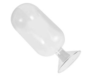 Générique Boîte à Allumettes Rangement Vertical Sécurisé pour Cheminée en Verre Transparent, Dôme Étanche Joint en Silicone, Fond Lesté et Élargi pour l'hiver